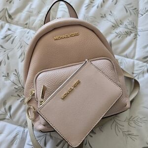 Michael Kors Pink Backpack and Wallet Set